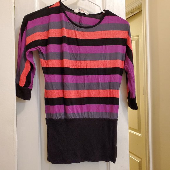 H&M striped stretch top sz 10-12 - Picture 1 of 4